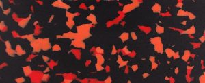 Plaque acétate écaille corail/noir M3024