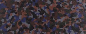 Plaque acétate écaille bleu/terracota M3044